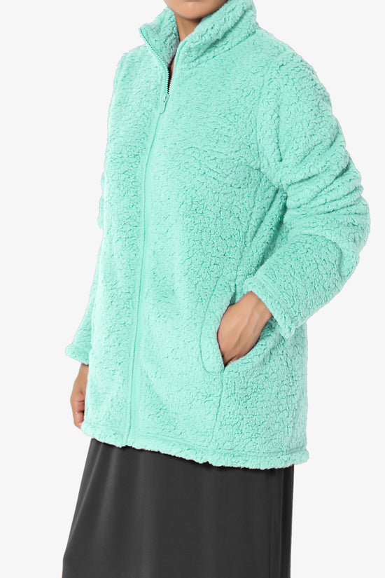 Load image into Gallery viewer, Kenmar High Neck Short Slim Teddy Jacket
