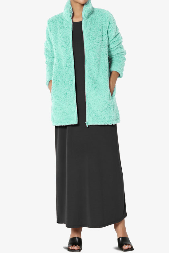 Load image into Gallery viewer, Kenmar High Neck Short Slim Teddy Jacket
