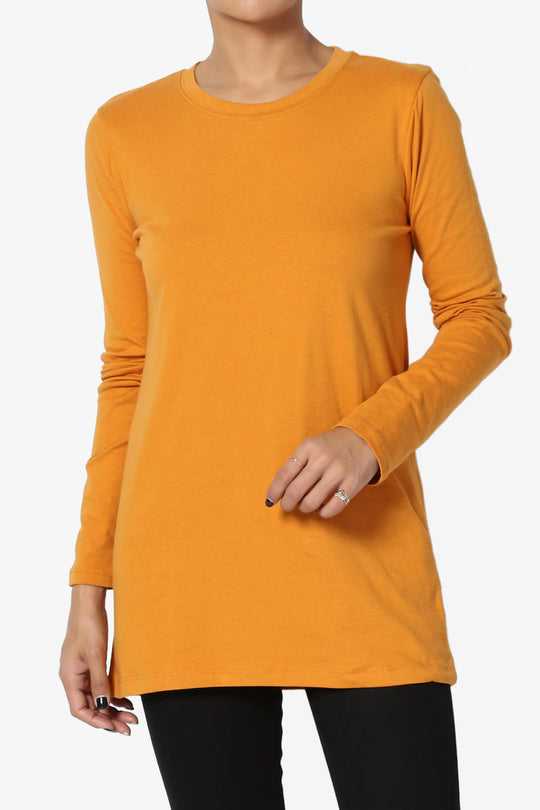 Lasso Cotton Crew Neck Long Sleeve T-Shirt PLUS