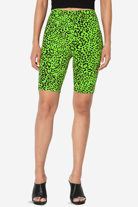 Michigan Cheetah Print Microfiber Bike Short Leggings