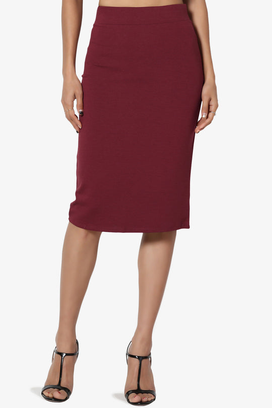 Gisele Ponte Basic Knee Pnecil Skirt PLUS