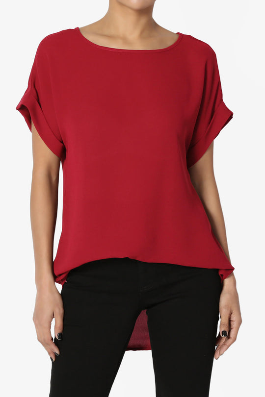 Juliette Boat Neck Chiffon Top