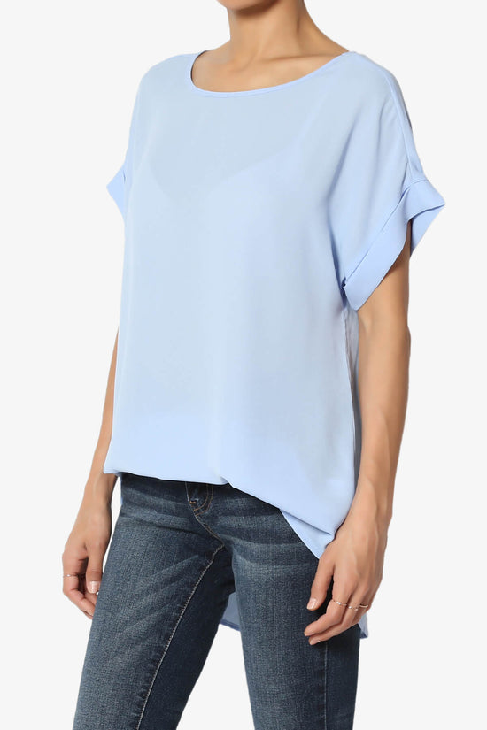 Juliette Boat Neck Chiffon Top LIGHT BLUE_3