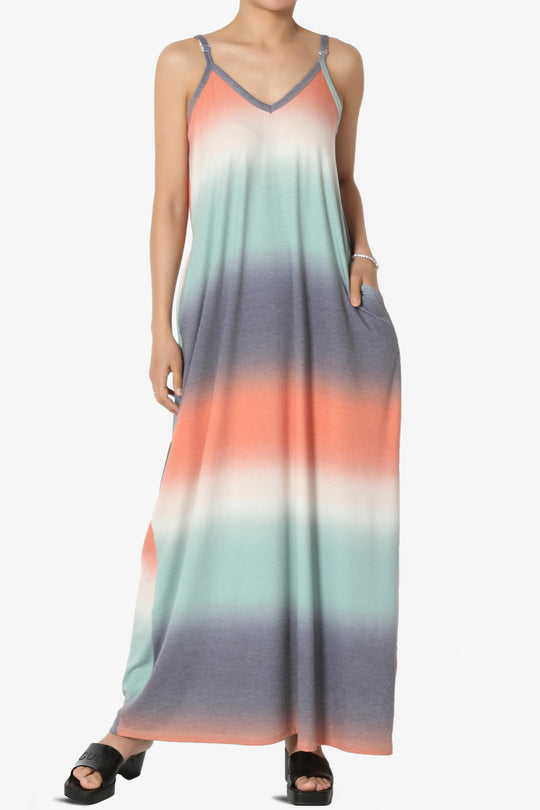 Rowan Tie Dye Spaghetti Strap Maxi Dress
