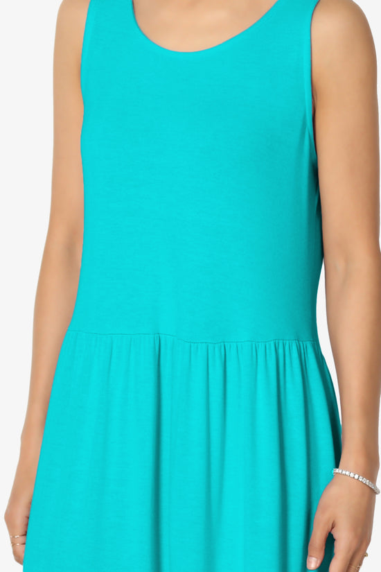 Macie Sleeveless Tiered Jersey Long Midi Dress ICE BLUE_5