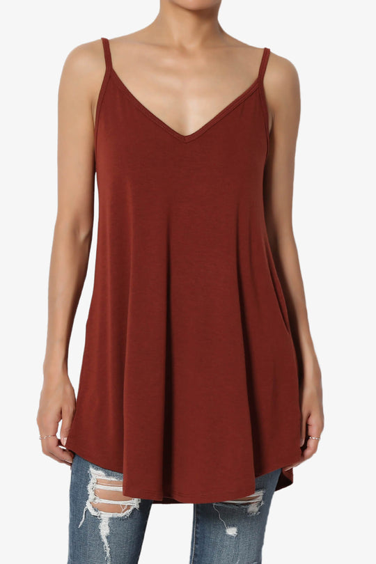 Chelsea Scoop & V Neck Flared Camisole Top MORE COLORS