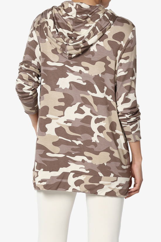 Kyra Camo Print Hoodie Tunic