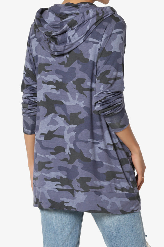 Kyra Camo Print Hoodie Tunic