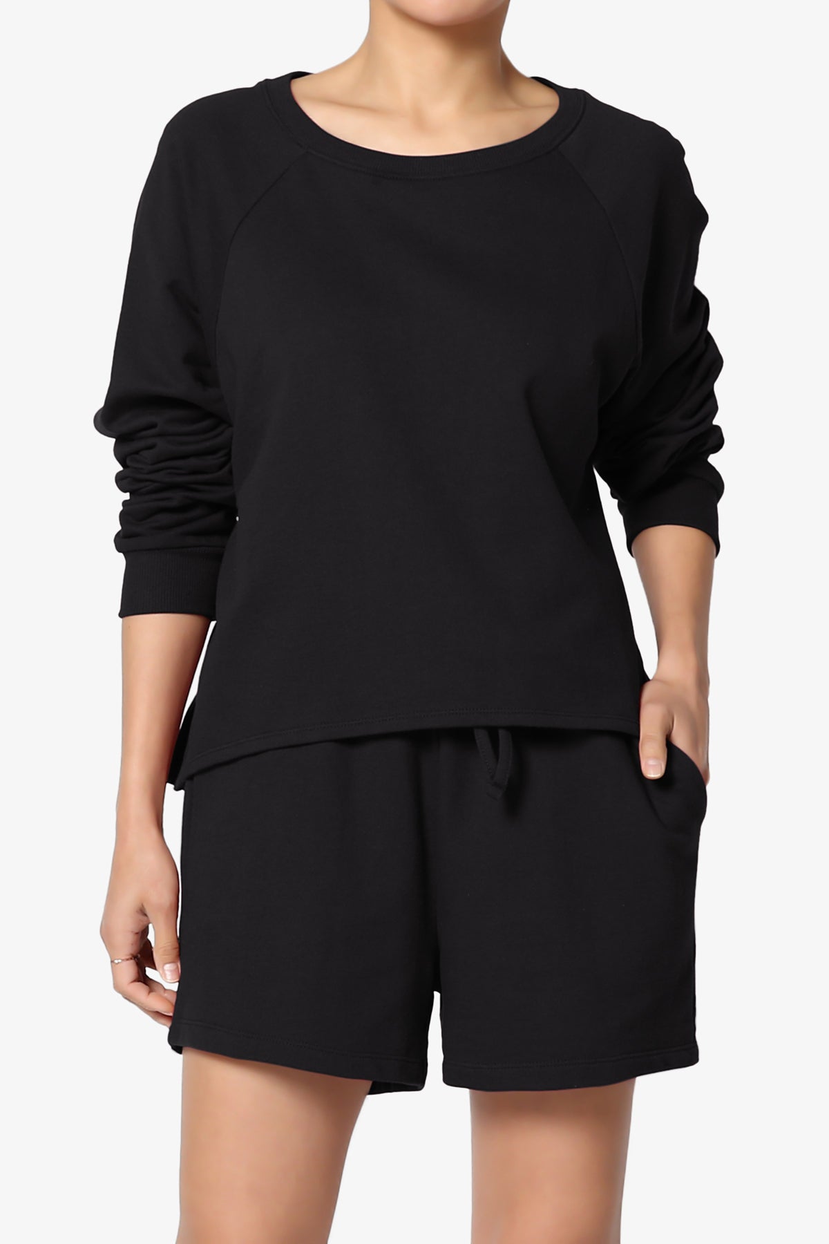 Crusade French Terry Oversized Crop Top & Shorts SET PLUS