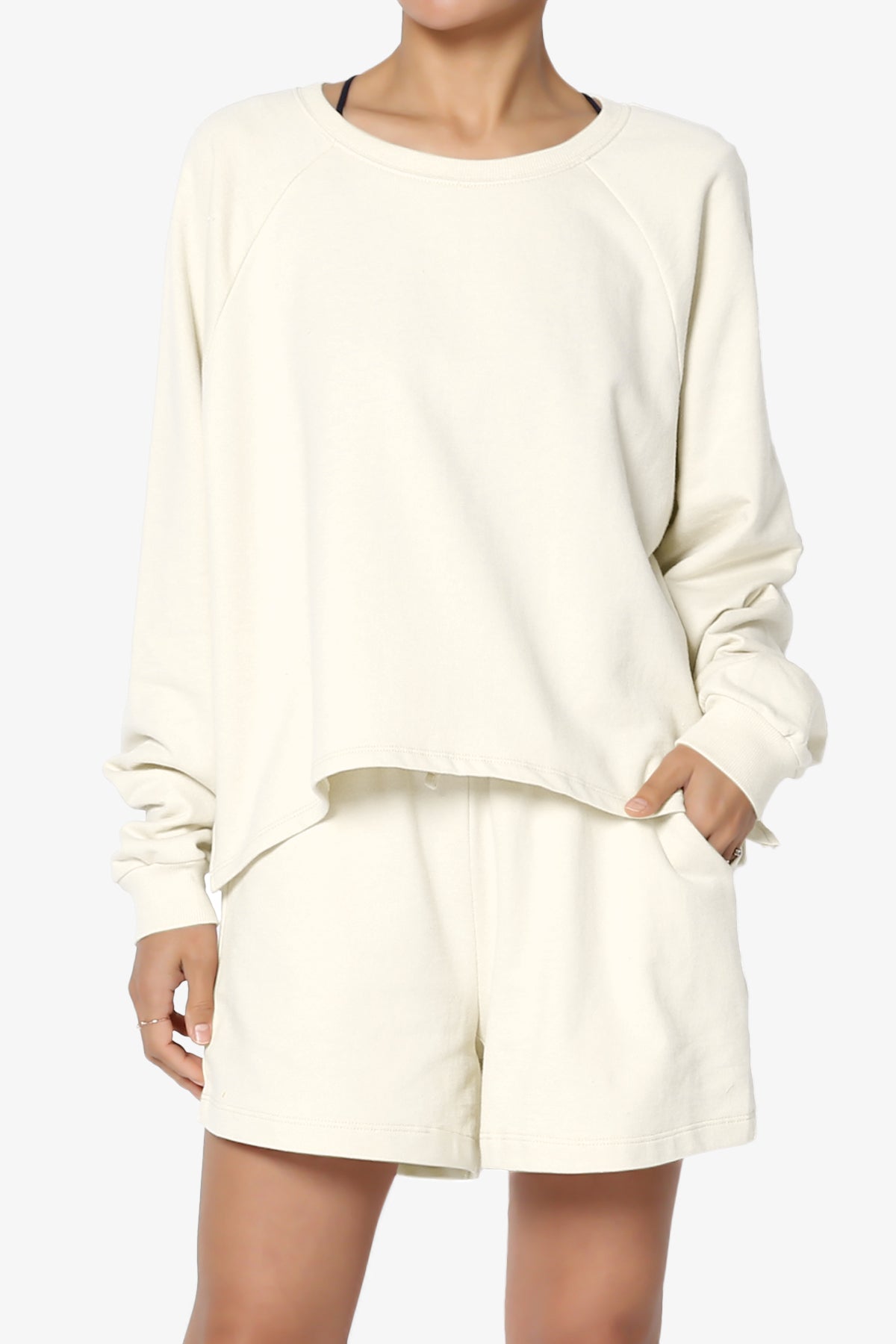 Crusade French Terry Oversized Crop Top & Shorts SET PLUS