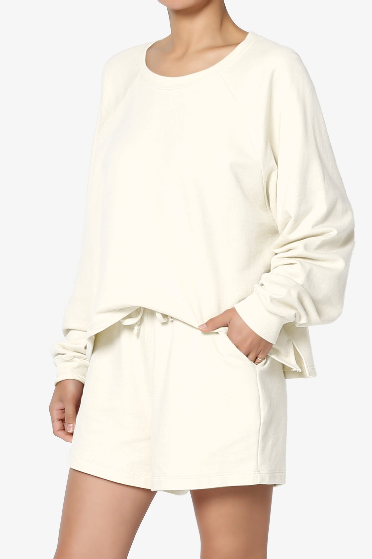 Crusade French Terry Oversized Crop Top & Shorts SET PLUS