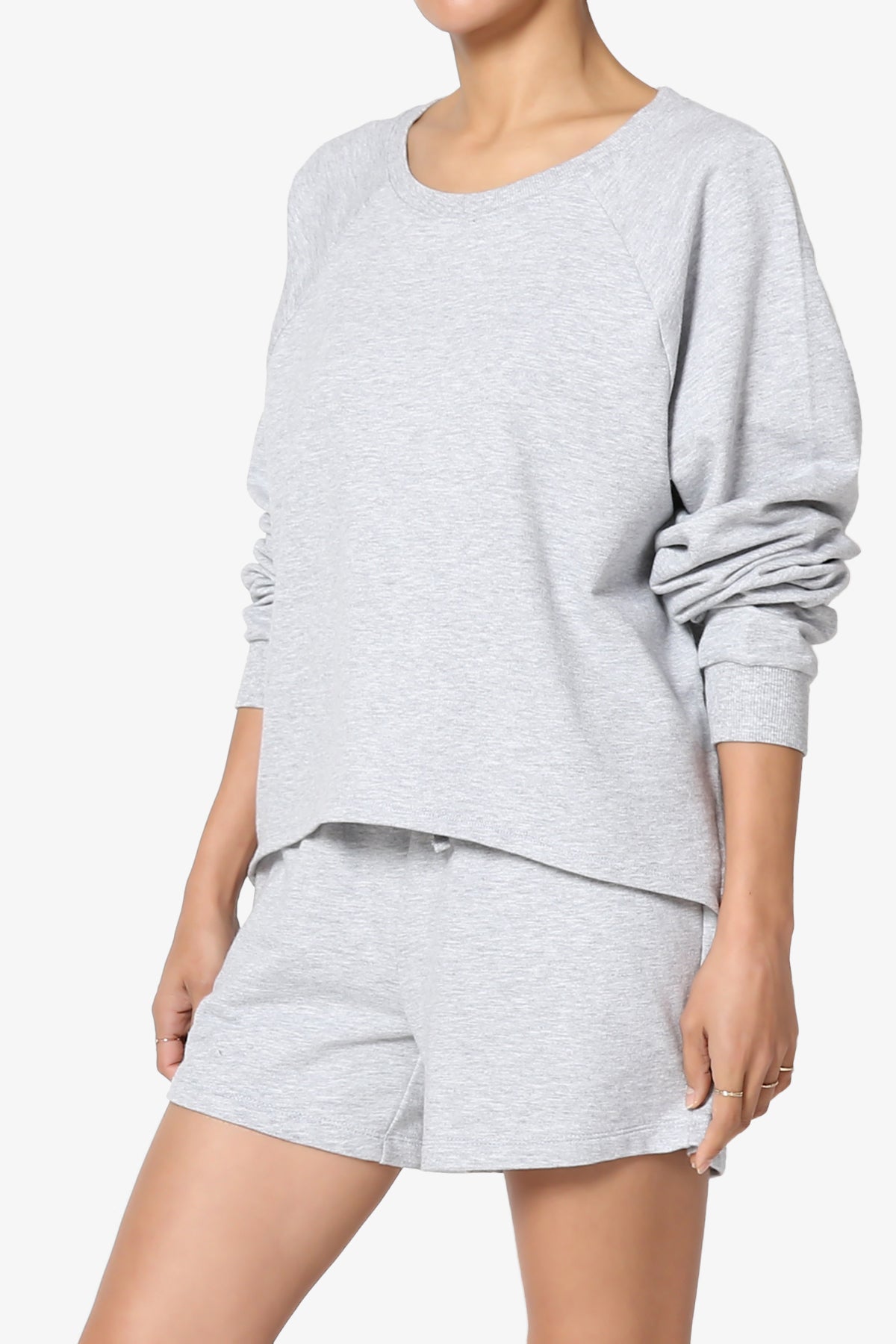 Crusade French Terry Oversized Crop Top & Shorts SET PLUS