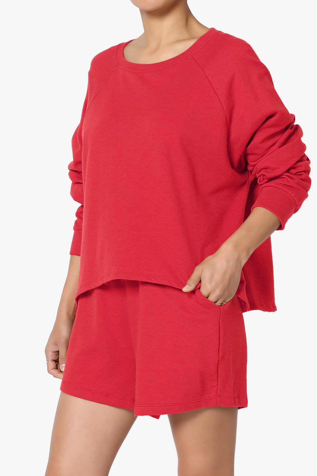 Crusade French Terry Oversized Crop Top & Shorts SET PLUS