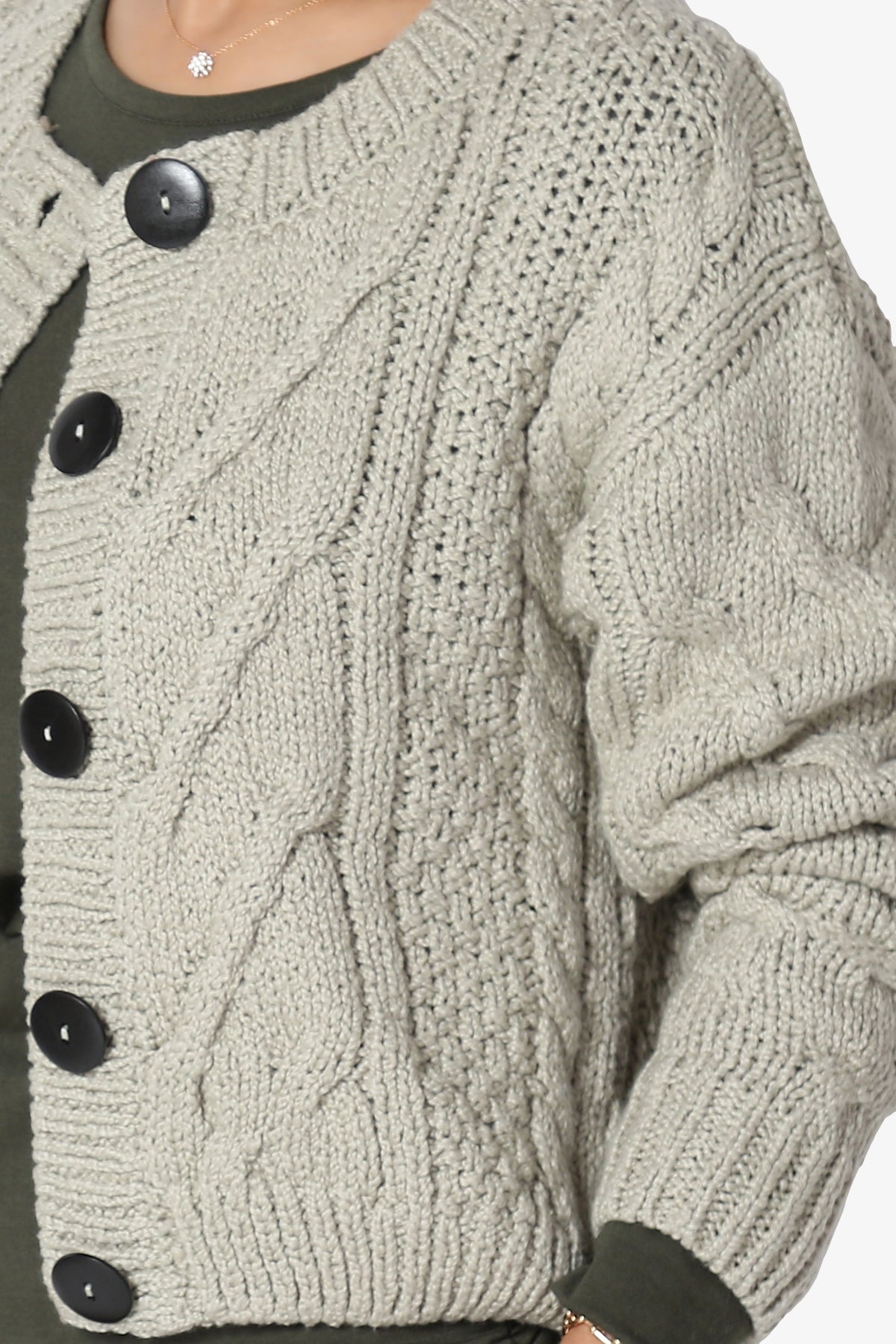 Spain Cropped Cable Knit Sweater Cardigan