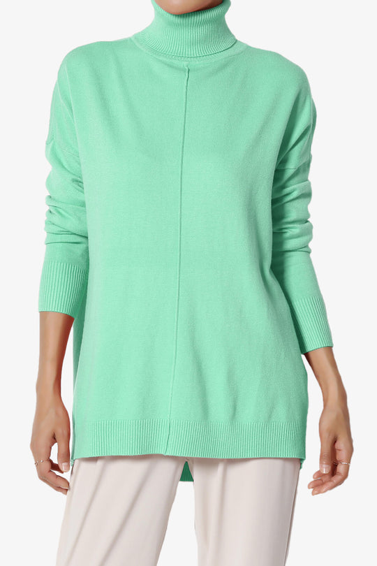 Henley Turtle Neck Knit Sweater