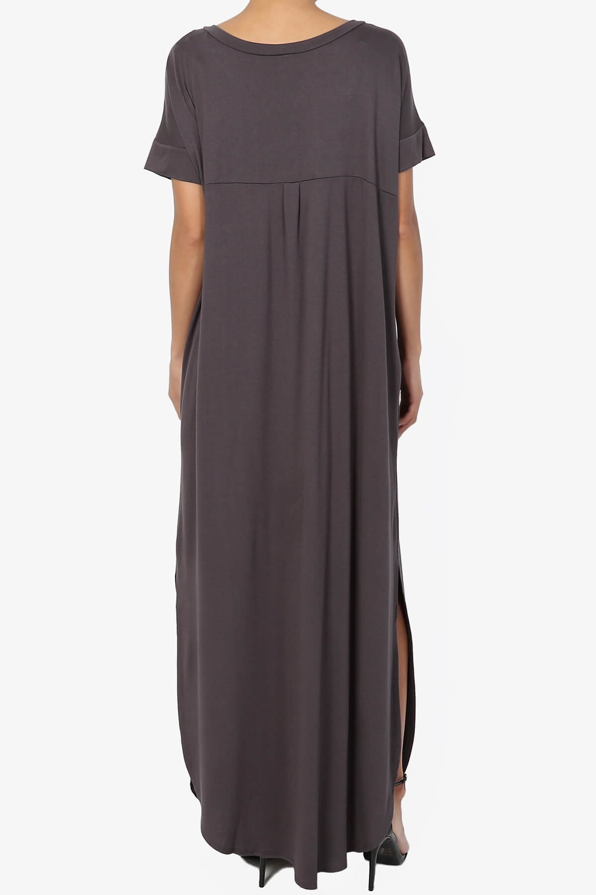 Lunar Pocket T-Shirt Maxi Dress ASH GREY_2