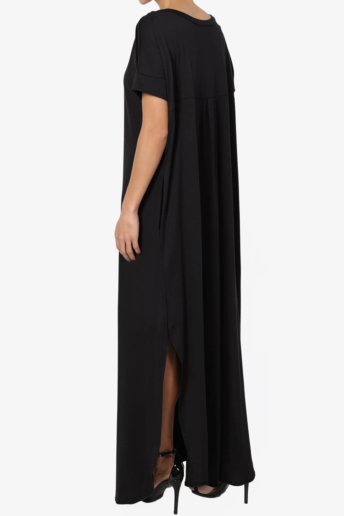 Lunar Pocket T-Shirt Maxi Dress BLACK_4