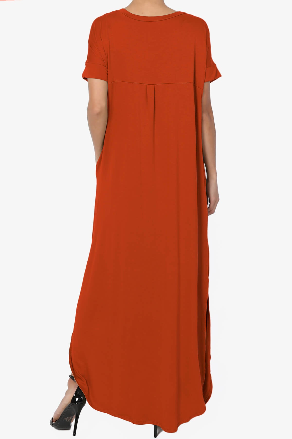 Lunar Pocket T-Shirt Maxi Dress COPPER_2