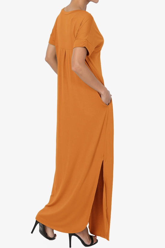 Lunar Pocket T-Shirt Maxi Dress D. MUSTARD_4