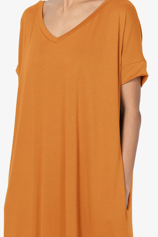 Lunar Pocket T-Shirt Maxi Dress D. MUSTARD_5