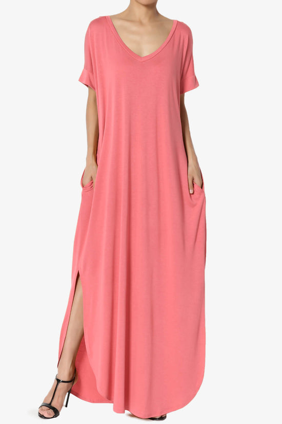 Lunar Pocket T-Shirt Maxi Dress DESERT ROSE_1