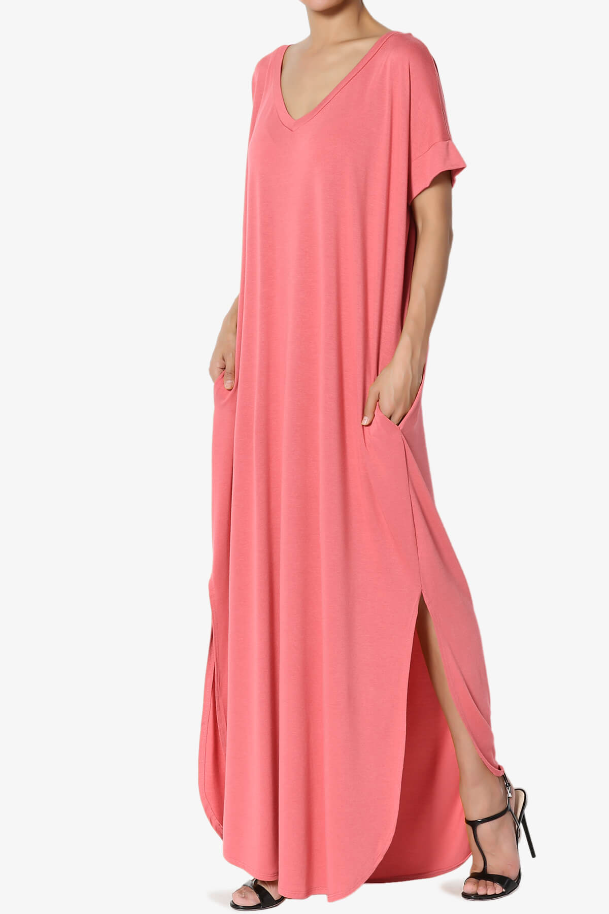 Lunar Pocket T-Shirt Maxi Dress DESERT ROSE_3