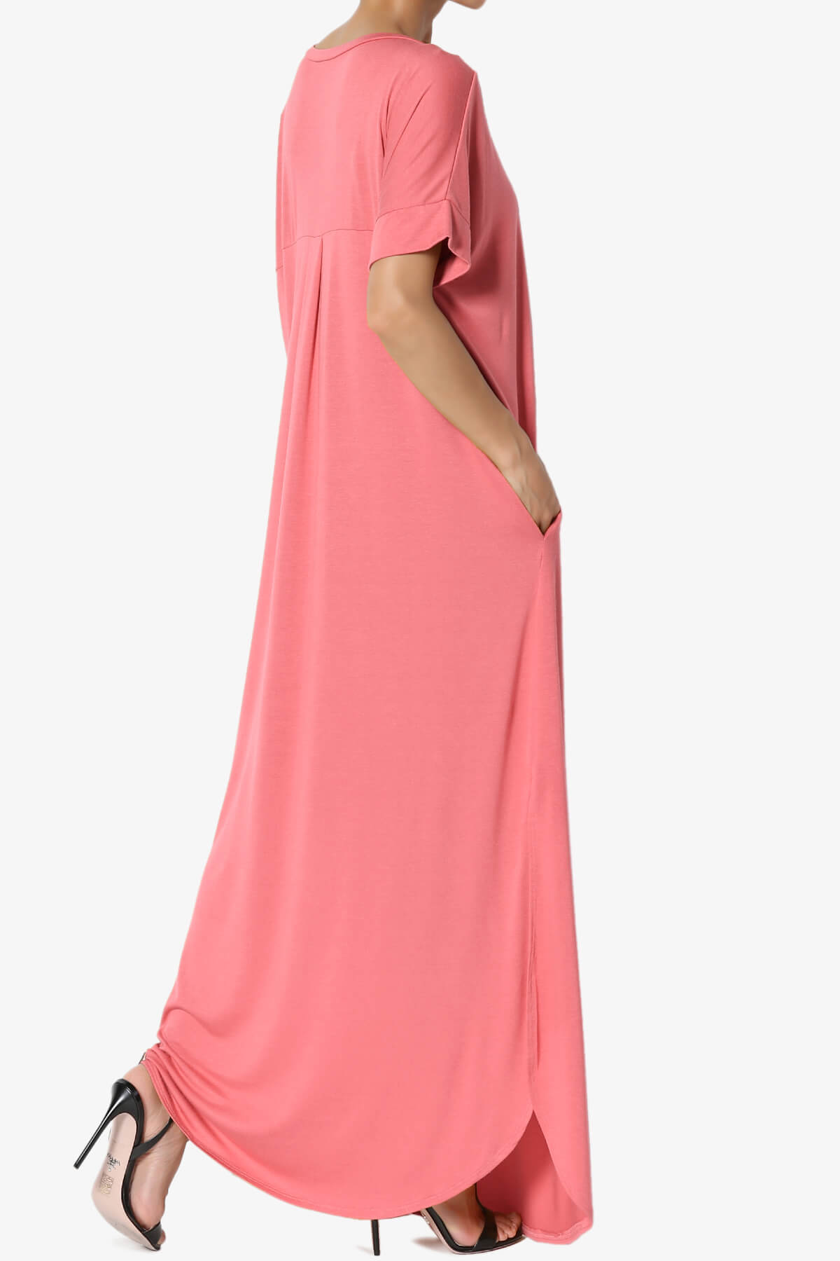 Lunar Pocket T-Shirt Maxi Dress DESERT ROSE_4