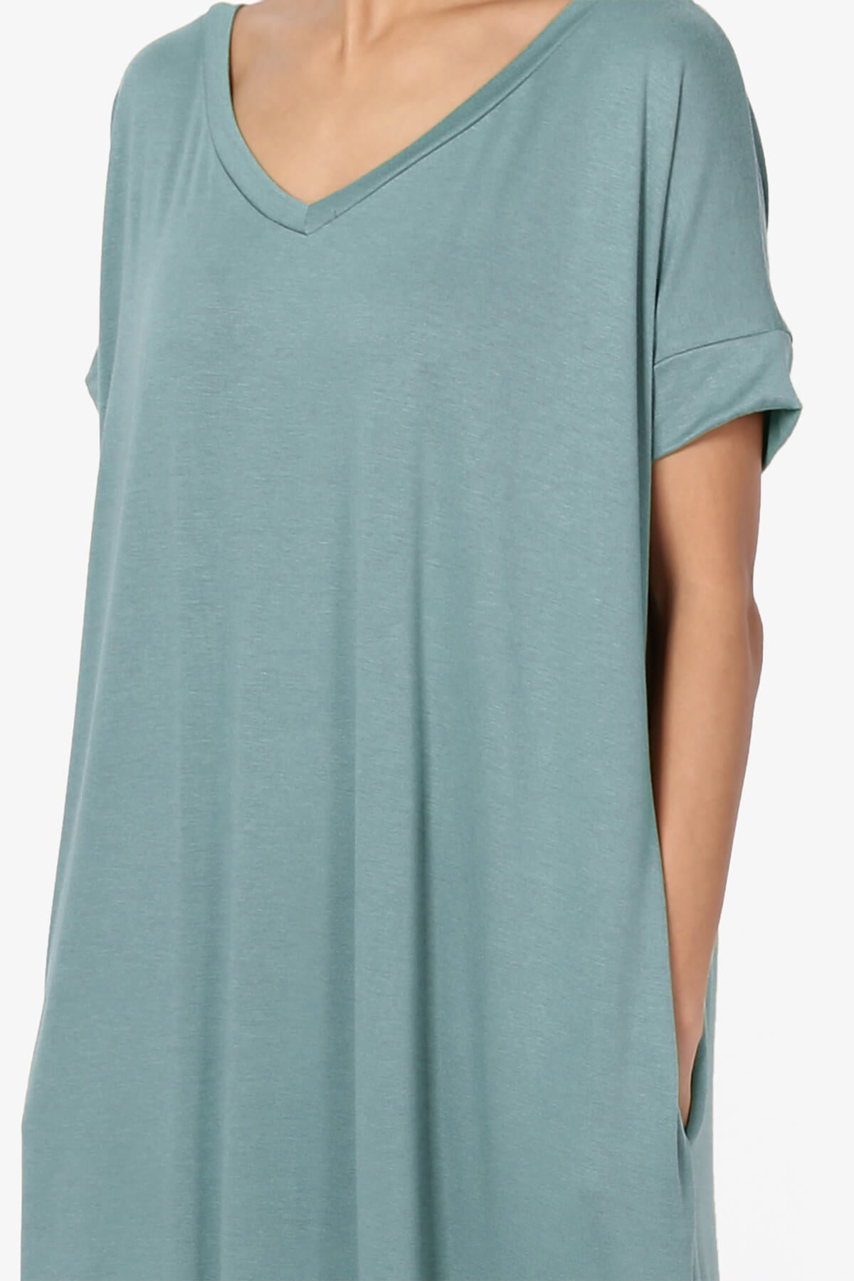 Lunar Pocket T-Shirt Maxi Dress DUSTY BLUE_5