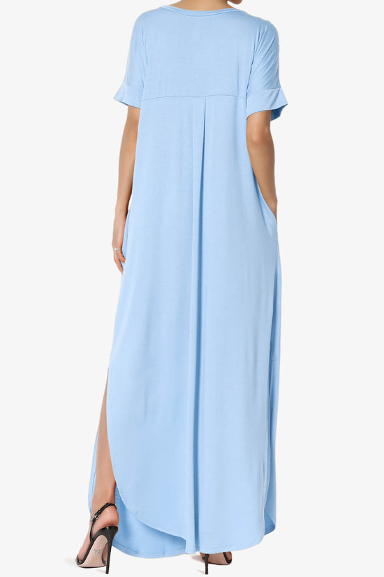 Lunar Pocket T-Shirt Maxi Dress LIGHT BLUE_2