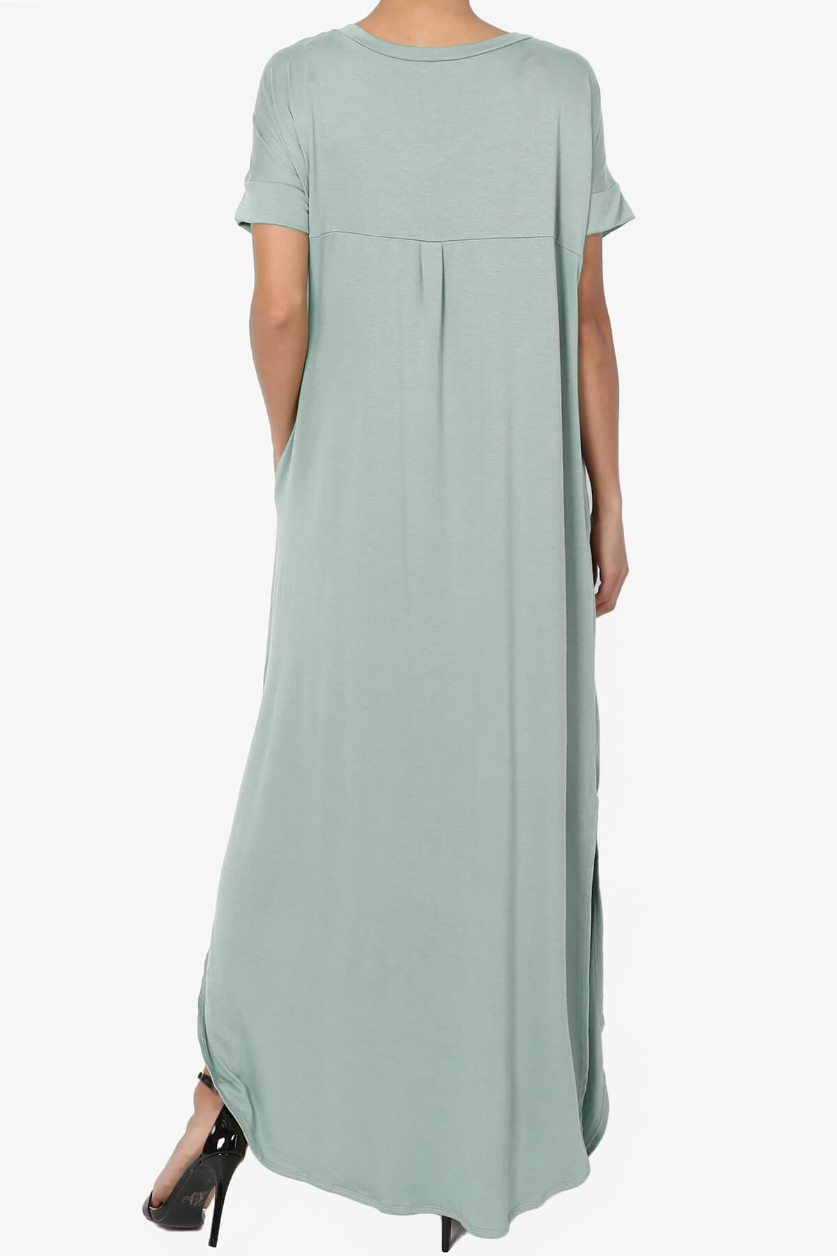 Lunar Pocket T-Shirt Maxi Dress LIGHT GREEN_2