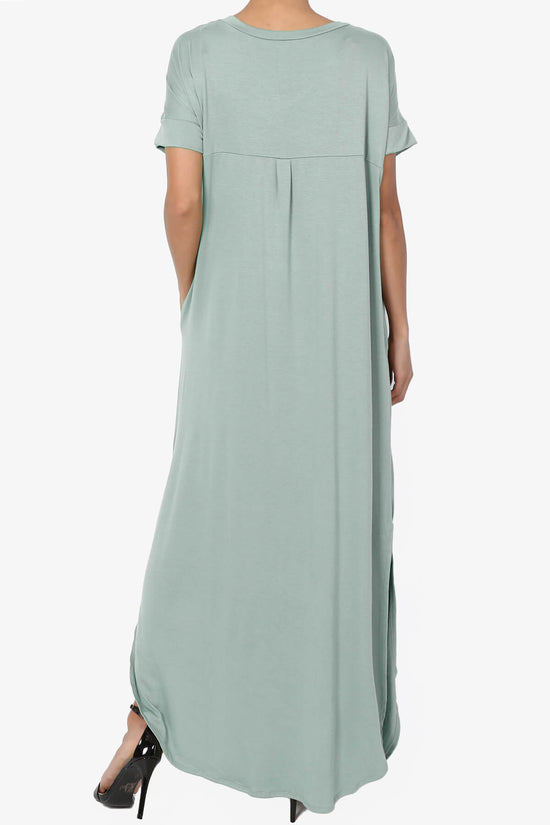 Lunar Pocket T-Shirt Maxi Dress LIGHT GREEN_2