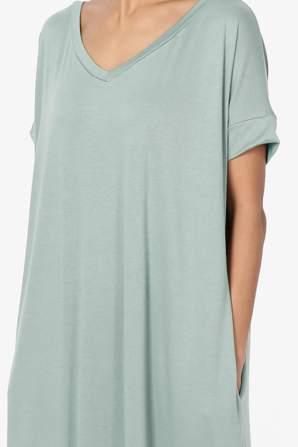 Lunar Pocket T-Shirt Maxi Dress LIGHT GREEN_5