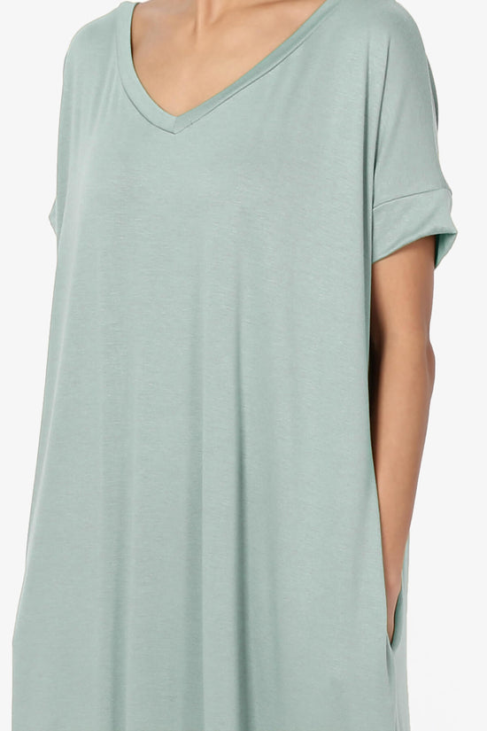 Lunar Pocket T-Shirt Maxi Dress LIGHT GREEN_5