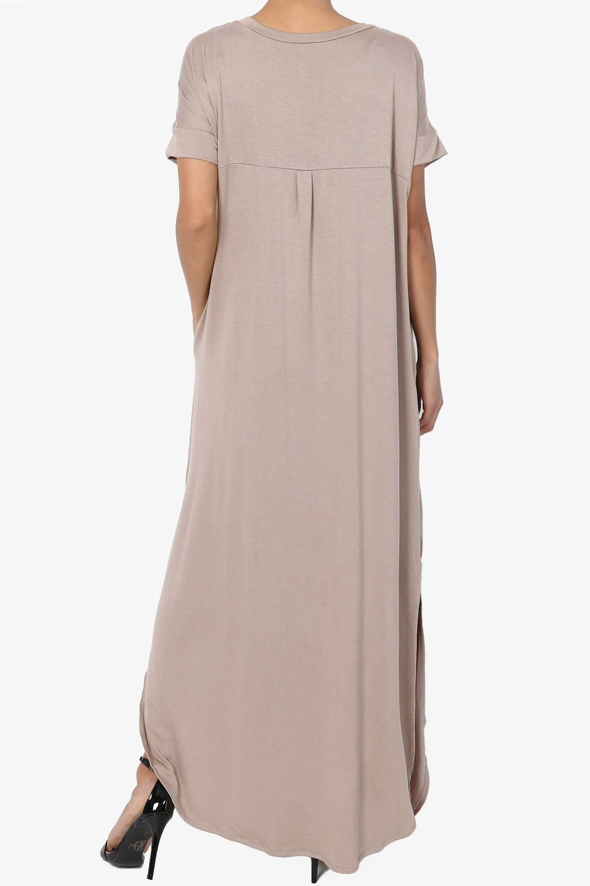 Lunar Pocket T-Shirt Maxi Dress LIGHT MOCHA_2