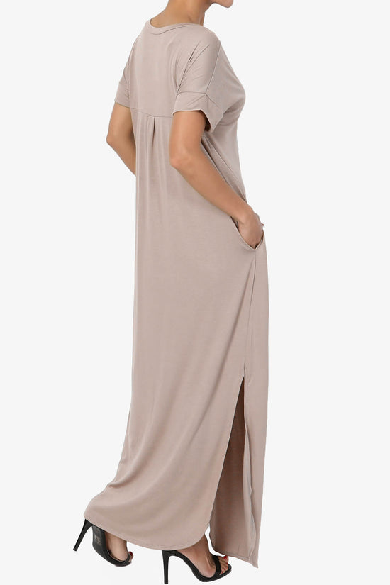 Lunar Pocket T-Shirt Maxi Dress LIGHT MOCHA_4