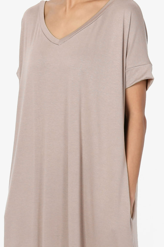 Lunar Pocket T-Shirt Maxi Dress LIGHT MOCHA_5