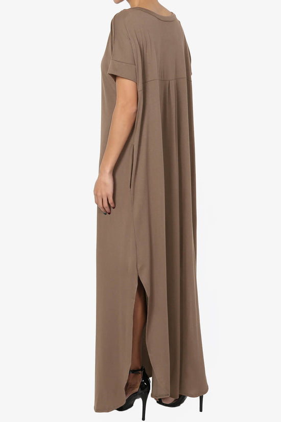 Lunar Pocket T-Shirt Maxi Dress MOCHA_4