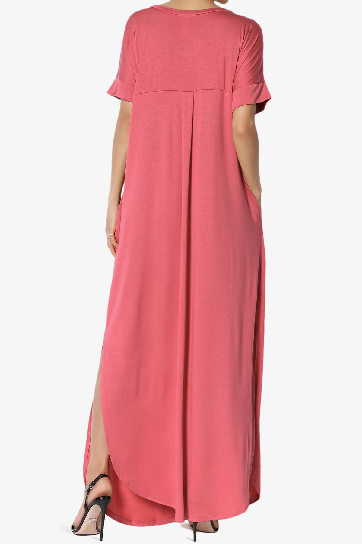 Lunar Pocket T-Shirt Maxi Dress ROSE_2